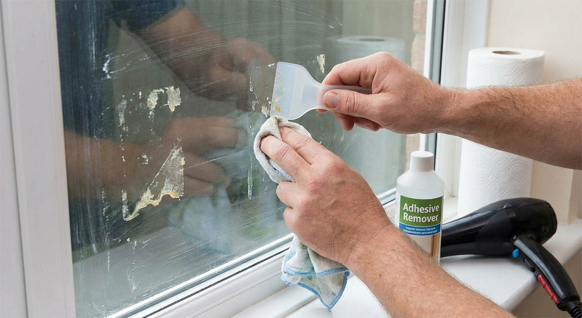 Čištění plastových rámů oken a skla